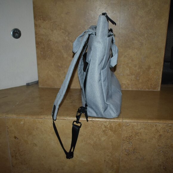 Bugatti Henry REBORN Backpack 3 In 1 Bag purse Tote Unisex Mens Womens Gray Grey - Picture 3 of 16